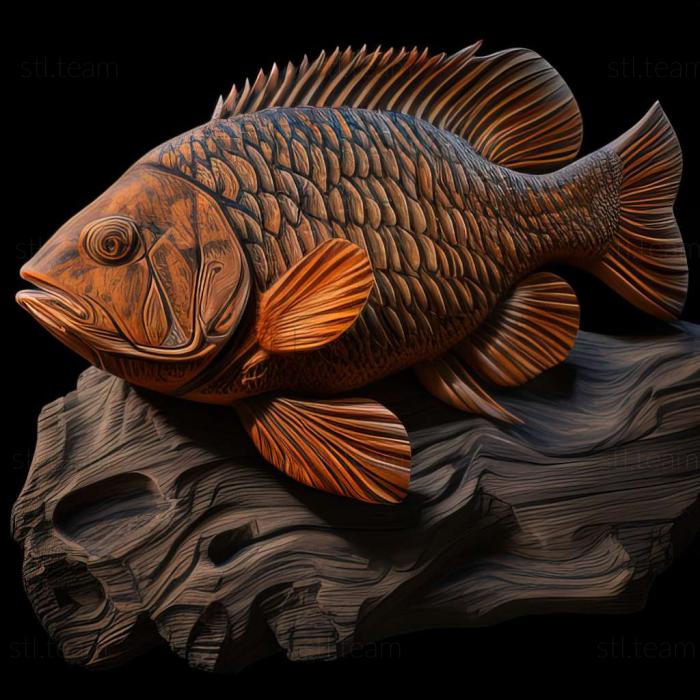 3D model Yulidochromis fish (STL)